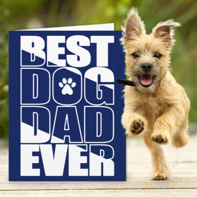 Carte de jour du père du meilleur chien papa (Créateur téléchargé)