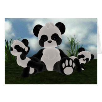 Carte de jour ensoleillé de Bearz de panda