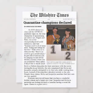 Carte de jour férié ou de Faire-part du journal