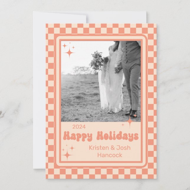 Carte de jour férié Retro Checker (Devant)