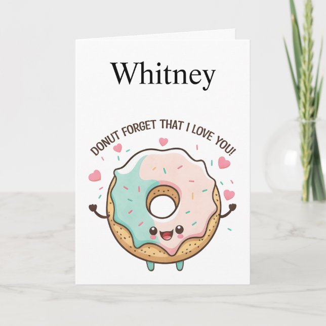 Carte de jour Funny Donut Valentines (Devant)