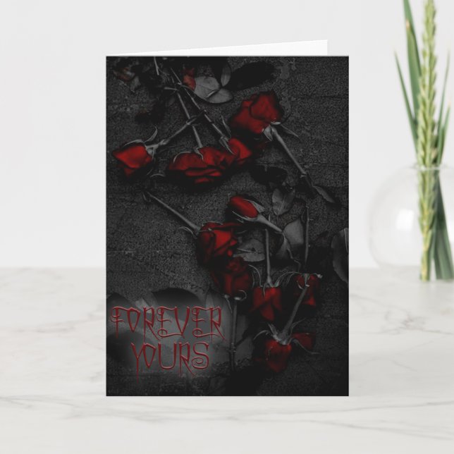 Carte de jour gothique Valentines (Devant)