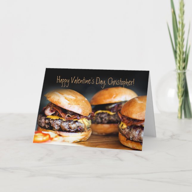 Carte de jour Hamburger Valentines pour lui, (Devant)