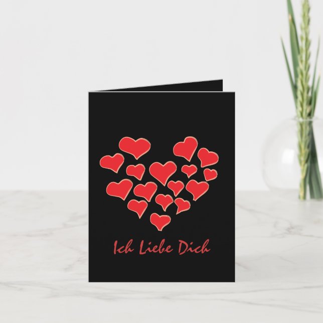 Carte de jour Ich Liebe Dich Valentines (Devant)