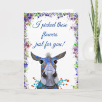 Carte de jour Mule mule caricature animal mères