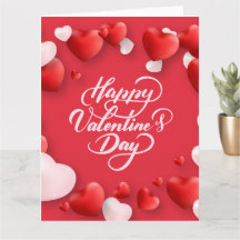Carte de jour personnalisée Valentines