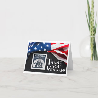 Carte de jour pour vétérans Merci