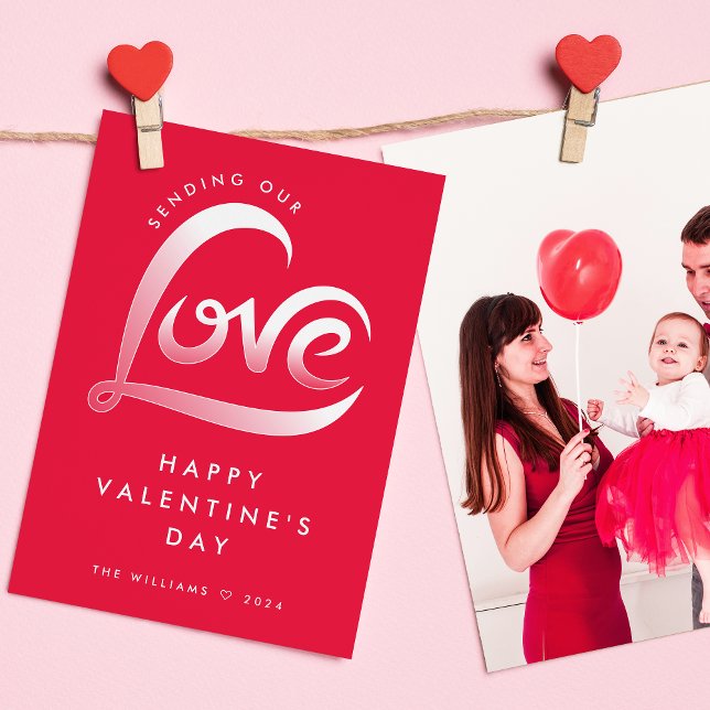 Carte de jour Red Love Heart Valentines (Créateur téléchargé)