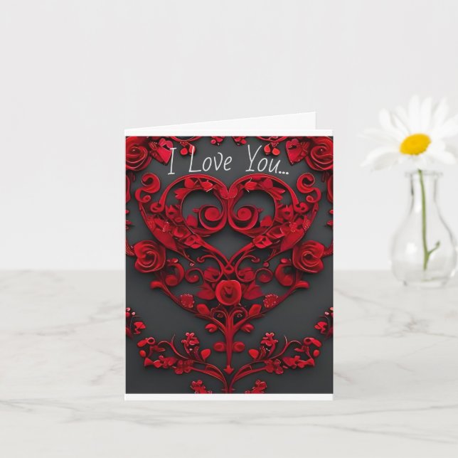 Carte de jour simple Valentines avec coeur (Petite plante)