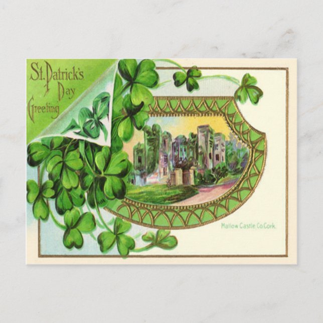 Carte de jour St Patrick du château de Mallow vint (Devant)