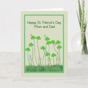 Carte de jour St. Patrick pour les Shamrocks Maman