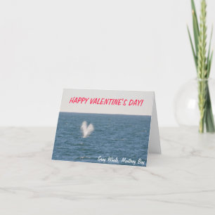 Carte de jour Valentines de baleine grise