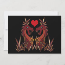 Carte de jour Valentines des Coeurs de Dragon
