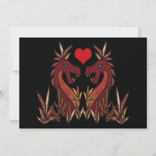 Carte de jour Valentines des Coeurs de Dragon