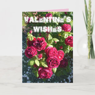 Carte de jour Valentines fleurie du Jardin Rose ro