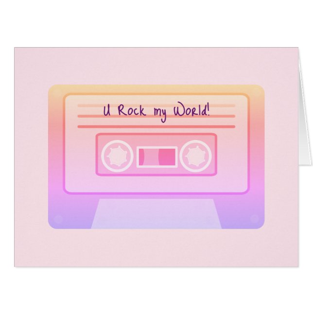 Carte de jour Vaporwave rose Vaporwave des années  (Devant horizontal)