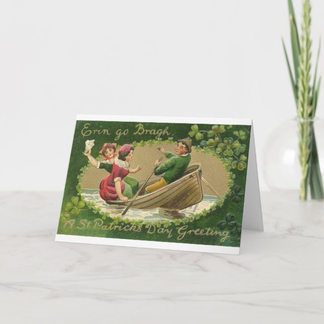 Carte de jour victorienne Erin Go Bragh St. Patric (Devant)