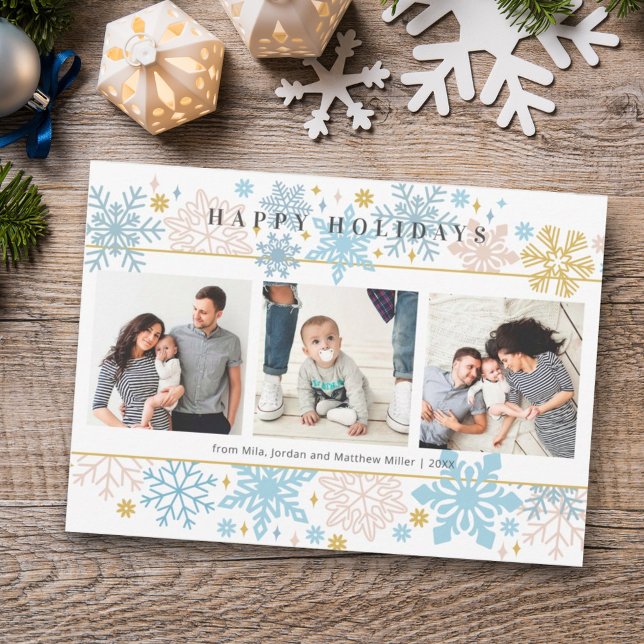 Carte de Joyeuses Fêtes de Snowflakes (Créateur téléchargé)