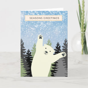 Carte de Joyeuses Fêtes d'ours polaire