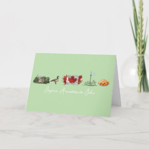 Carte de Joyeux Anniversaire Canadienne-Française,