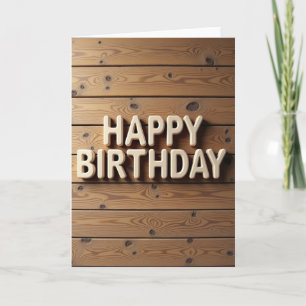 Carte de Joyeux Anniversaire Crème
