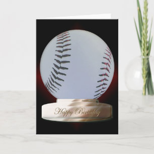Carte de joyeux anniversaire de base-ball