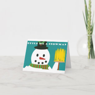 Carte de joyeux anniversaire de bonhomme de neige