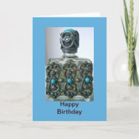 Carte de joyeux anniversaire de bouteille de