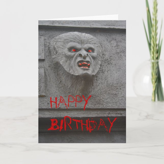 Carte de joyeux anniversaire de caractère (Devant)