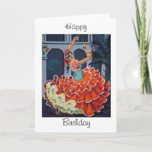 Carte de joyeux anniversaire de danseur de