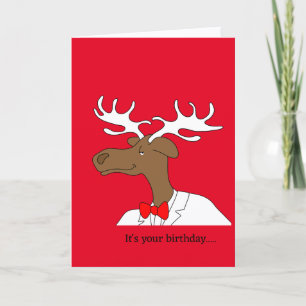 Carte de joyeux anniversaire de l'orignal