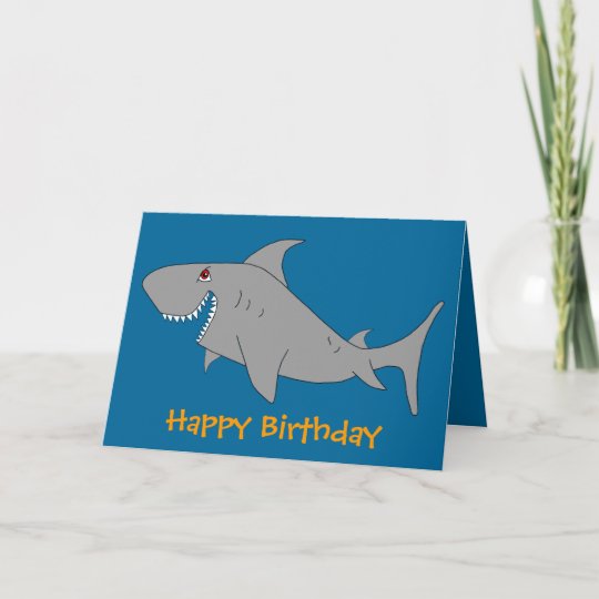 Carte De Joyeux Anniversaire De Requin Zazzle Ca