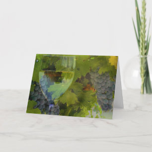 Carte de joyeux anniversaire de vin