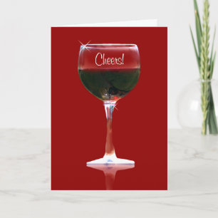 Carte de joyeux anniversaire de vin d'acclamations