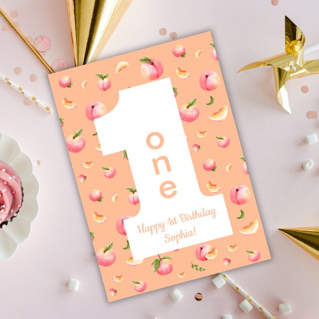 Carte de joyeux anniversaire Peach ONE (Créateur téléchargé)