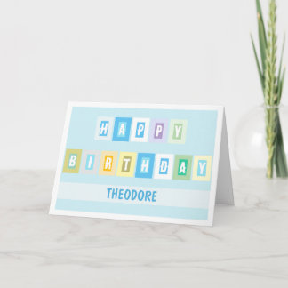 Carte de joyeux anniversaire simple moderne lumine