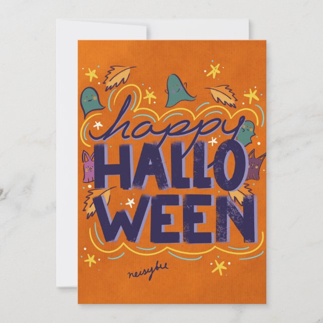 Carte de Joyeux Halloween (Devant)