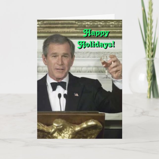 Carte de Joyeux jours fériés de George Bush (Devant)