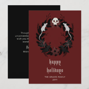 Carte de Joyeux Joyeux Jours de Vacances Gothique 