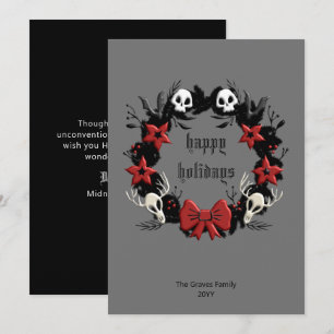 Carte de Joyeux Joyeux Jours de Vacances Gothique 