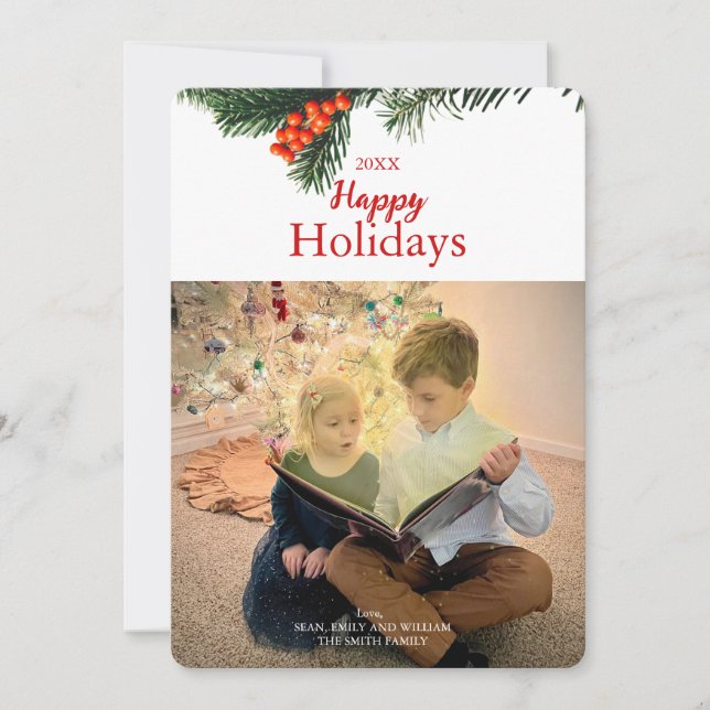 Carte de Joyeux Joyeux Joyeux Wreath (Devant)