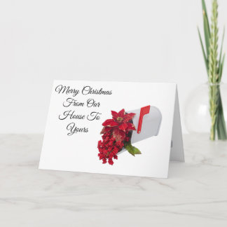 Carte de Joyeux Noël avec la boîte aux lettres et