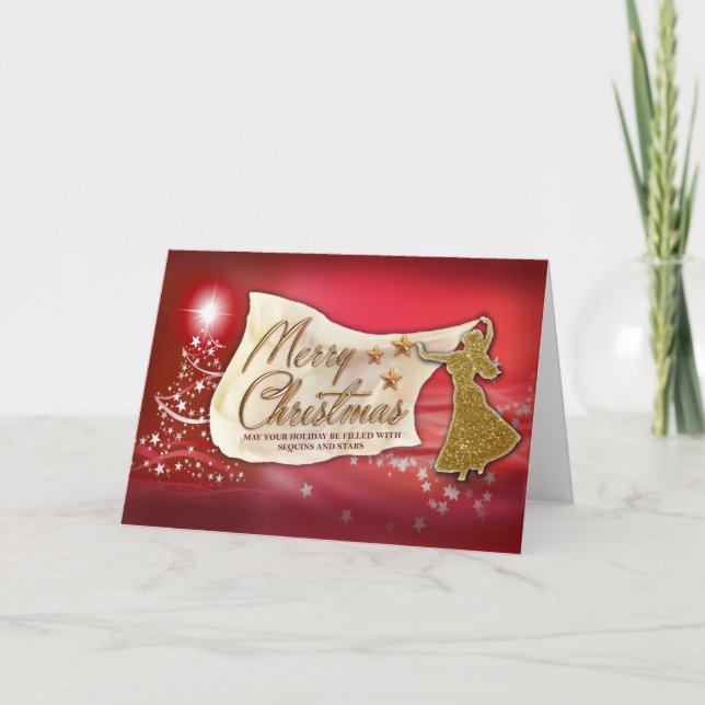 Carte de Joyeux Noël de danse de ventre (Devant)