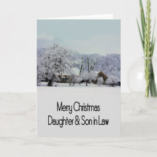 Carte de Joyeux Noël de fille et de beau-fils