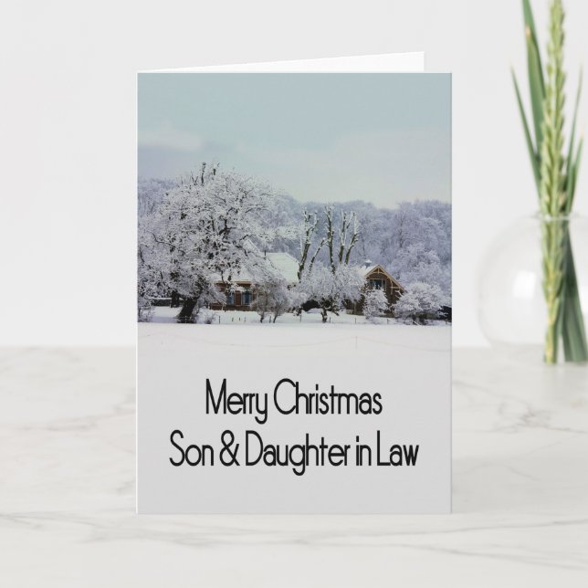 carte de Joyeux Noël de fils et de belle-fille (Devant)