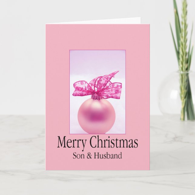carte de Joyeux Noël de fils et de mari (Devant)