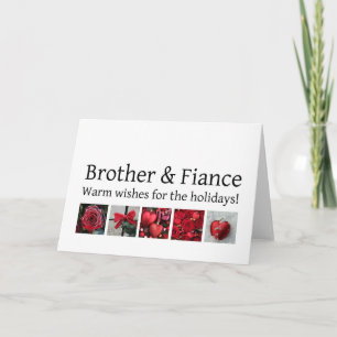 carte de Joyeux Noël de frère et de fiancé
