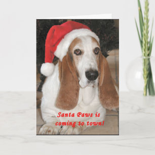 Carte de "Joyeux Noël" de pattes de Père Noël