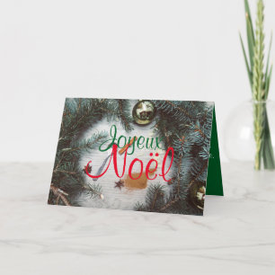 Carte de Joyeux Noël Décoration Sapin Boules GC