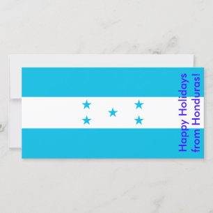 Carte de Joyeux Vacances avec drapeau du Honduras